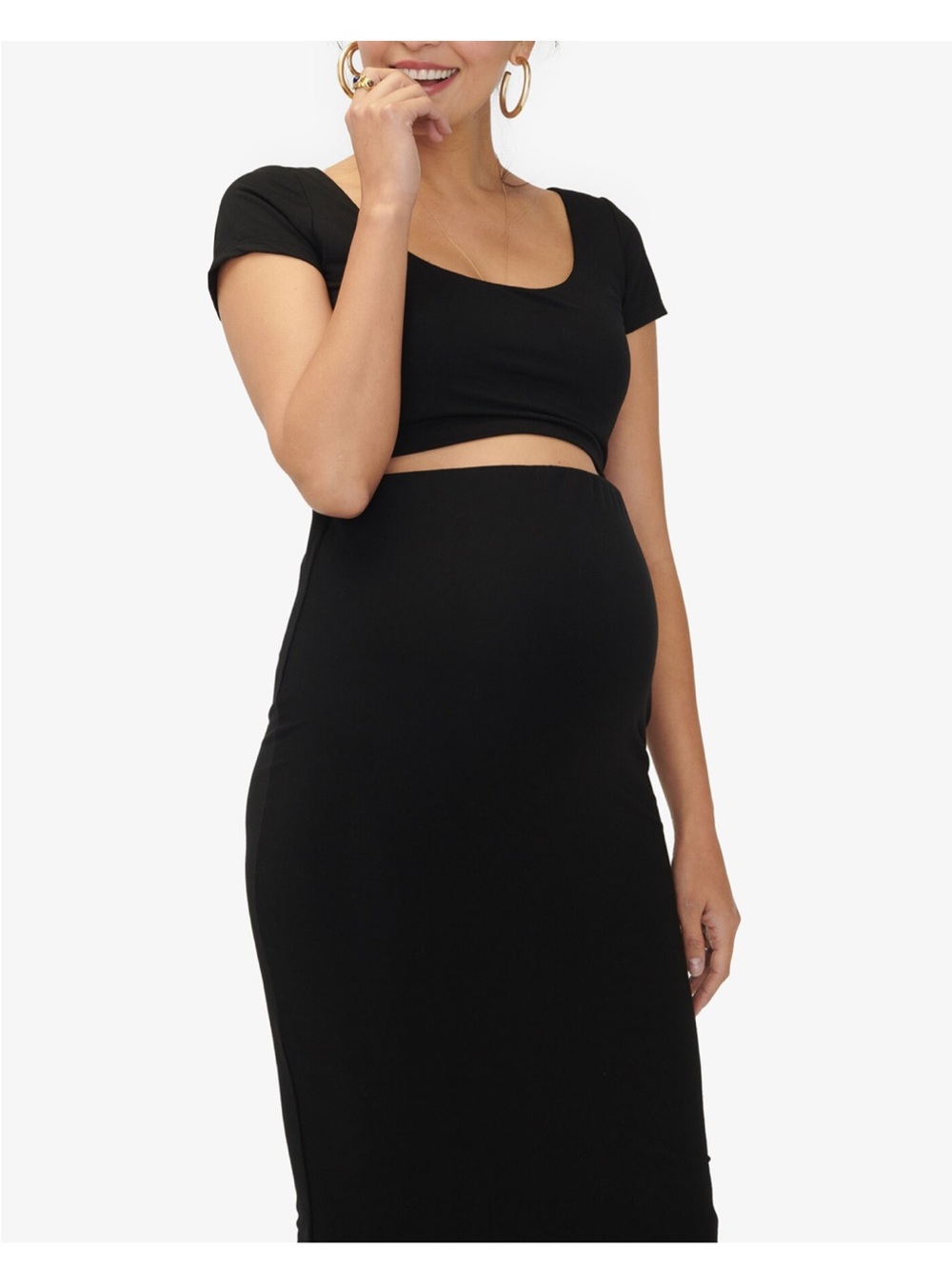 Hatch The Body Maternity Midi Skirt - Black